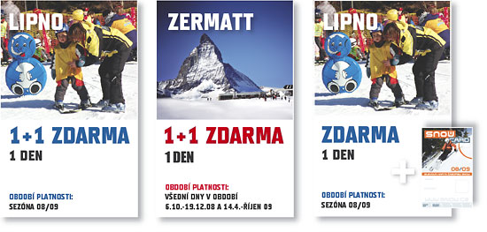 SNOW 40 - skipasy zdarma - Lipno, Zermatt