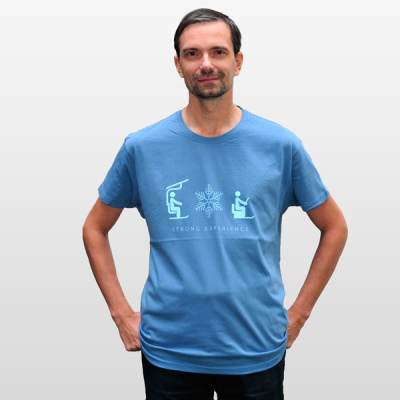 Triko SNOW strong experience pánské steel blue