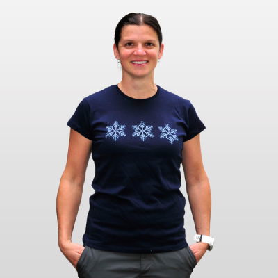 detail produktu - Triko SNOW vločky dámské navy